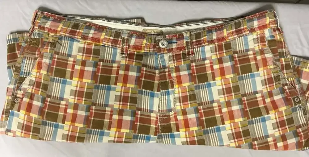 Tommy Bahama Plaid Cargo Shorts Size 42 Multi Cotton